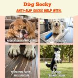 Anti-slip dog socks help with paw licking, wound protection, and protect floors and furniture from scratches