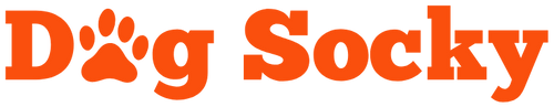 Dog Socky logo oranje transparant — antislip hondensokken gripsokken merk