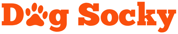 Dog Socky logo oranje transparant — antislip hondensokken gripsokken merk