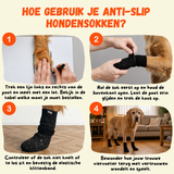 Hoe Dog Socky antislip hondensokken aantrekken — stap voor stap instructie klittenband pootbeschermer